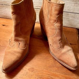 Sam Edelman cowboy booties Suede 7.5